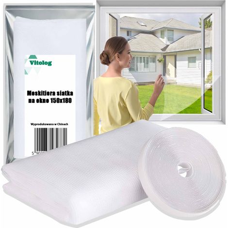 Rete antizanzare per finestre BC, a maglia fine, per zanzare e insetti, 150x180