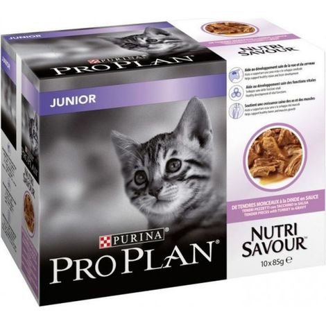 Proplan Gatto Junior Nutri Savour Multipack 10 x 85gr Tacchino
