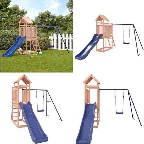 Aire de jeux d'extérieur bois massif de douglas - Jeux D'extérieurs - Aire De Jeux - Jardin Enfant - Jouet Extérieur - Toboggan - Home & Living (1/5)