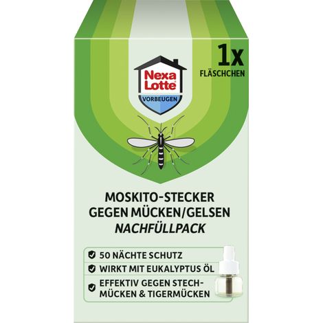 Nexa Lotte MoskitoStecker gegen Mücken/Gelsen Nachfüllpack 28 ml Moskitostecker