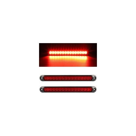 2 Pcs Barre de feux arrière de frein de remorque 12-24 V 15 LED, feux arrière étanches, feux de circulation, lumière d'identification pour camion tout-terrain camionnette voiture RV UTV ATV (1/5)