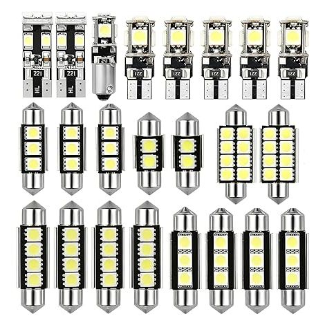 Kit Ampoule LED Voiture Intérieur Canbus Blanc 6000K T10 W5W C5W Festoon (31/36/42mm) Éclairage Plafonnier Coffre Plaque d'Immatriculation (1/5)