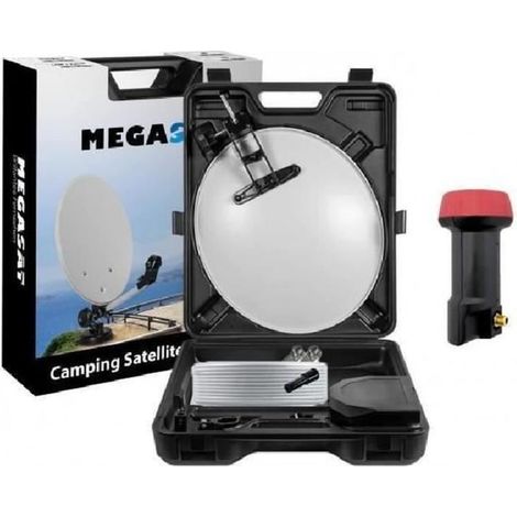 Kit Camping Car - MEGASAT - Parabole 35 CM - LNB Single 0,1dB - Câble Coaxial 10m - Garantie Fabricant