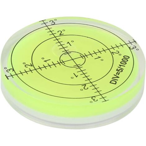 Niveau à Bulle de Niveau à Bulle Ronde Outil de Mesure de Diamètre de 60mm Bulle de Niveau Ronde avec échelle pour L'équilibre de la Plate-forme de Caméra (1/5)
