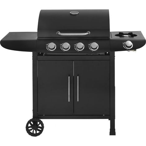 Gasgrill "Feria 5" - 5 Brenner davon 1 Seitenbrenner - 14,5 kW - Schwarz (1/5)