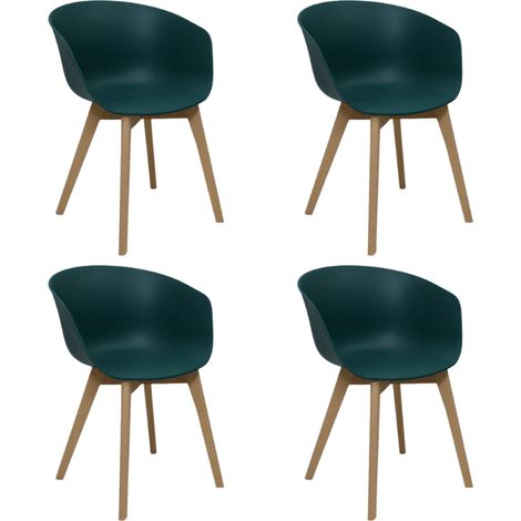 Set mit 4 Esszimmerstühlen Herning skandinavisch Grün –