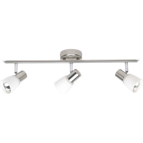 BRILLIANT Lampe Luca Spotrohr 3flg eisen/chrom/weiß 3x R50, E14, 40W, geeignet für Reflektorlampen (nicht enthalten) Köpfe schwenkbar (1/2)