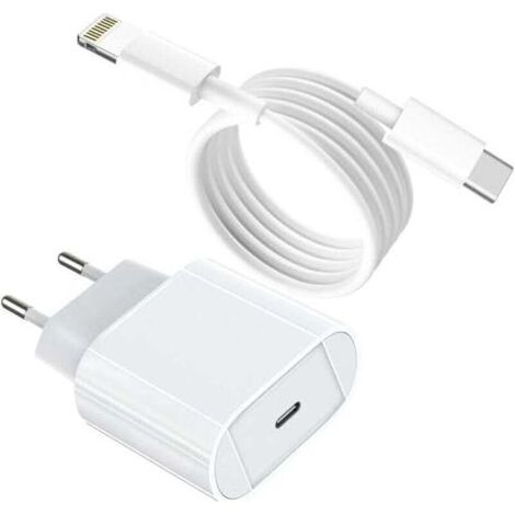 Schnellladegerät für iPhone – MFi-zertifiziert – 20-W-PD-Ladegerät für iPhone mit 1,8 m langem USB-C-auf-Lightning-Kabel, Typ-C-Ladegerät für iPhone 14/14 Plus/14 Pro/14 Pro Max/13/12/11/SE/iPad und (1/5)