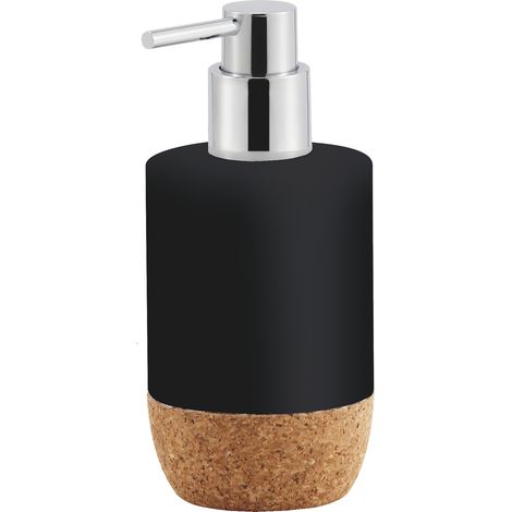 Dispenser di sapone in ceramica Odemira, nero Centrale Brico