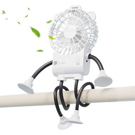 Ventilateur Bureau,Brasseur d'Air de Table Robot 3 Vitesses avec Ventouse Ventilo personnel,pour Voyage Chambre Coucher Camping Travail Bureau Chevet Table Nuit Maison Dortoir Portable (1/5)