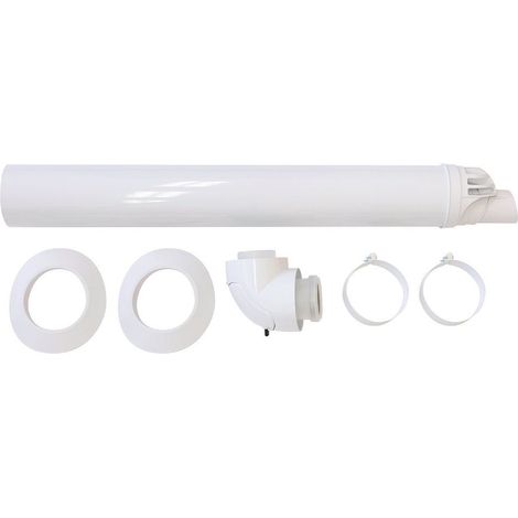 Vaillant Passaggio a tetto/parete sistema di scarico fumi orizzontale, PP, 60/100mm, 0020219516