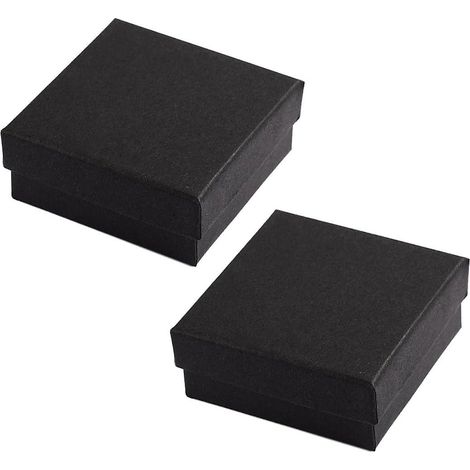 Boîtes à bijoux vides, simples et pratiques, lot de 2, design discret et unique, idéales pour ranger vos bijoux. (1/5)