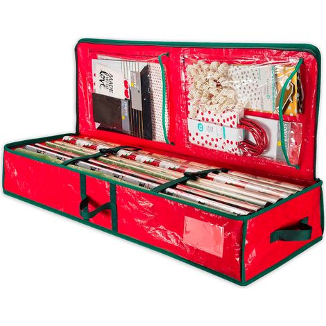 Organizer Multiuso Per Addobbi Natalizi In Tessuto Oxford Con Manici E Tasche