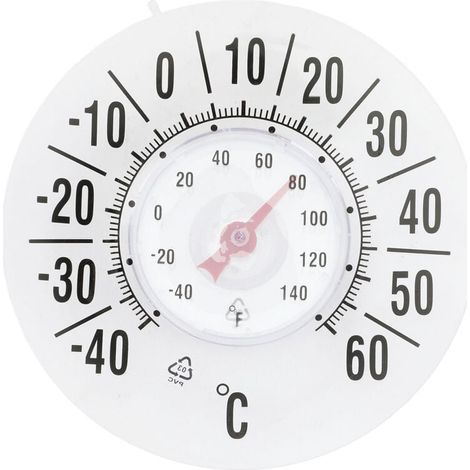 Außenthermometer – Saugnapf – Celsius/Fahrenheit-Anzeige – Quecksilberfrei – Für Fenster – 1 Stück (1/5)