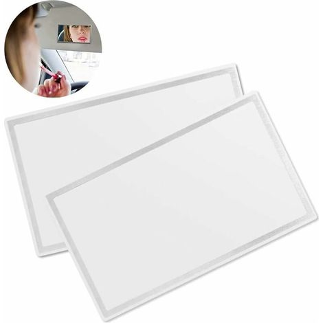 Schminkspiegel fürs Auto – Selbstklebender Sonnenblendenspiegel – Für Rücksitz und Sonnenblende – 2 Stück (1/5)