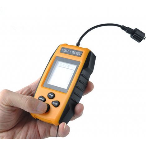 Wired sonar, fish finder, fish observation device, portable underwater fish detector with real-time monitoring of depth and water temperature.--DTEKGAZ