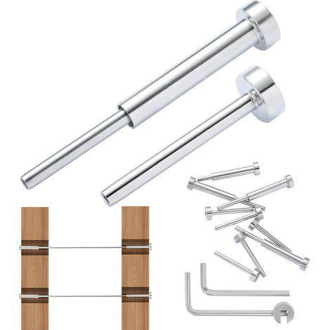 VEVOR Kit di ringhiere per cavi invisibili da 20 pezzi, ricevitore invisibile da 1/8" in acciaio inossidabile T316, tenditore a pressare da 1/8" per montanti in legno/metallo (1/5)