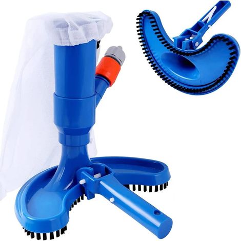 Mini aspirateur de piscine à jet avec buse d'aspiration portable à nettoyage rapide, brosse et raccord de tuyau (tuyau non inclus), accessoires d'aspiration f (1/5)