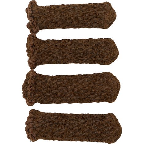 Lot de 20 protège-pieds de table tricotés épais, chaussettes de protection pour pieds de meubles en bois, couleur chocolat élégant (1/5)