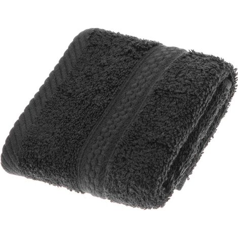 HOMESCAPES Turkish Cotton Black Face Cloth