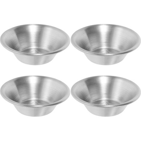 4er-Set antihaftbeschichtete Mini-Eierkuchenformen, Muffinformen und Cupcake-Backformen-7.00X7.00X1.70CM-Silver (1/4)