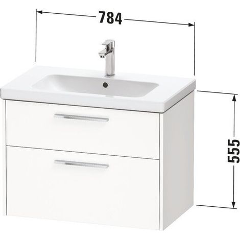 DURAVIT DC46720BD910000 D-Code tablette murale WTU à fermeture par coulisse 2 (1/2)