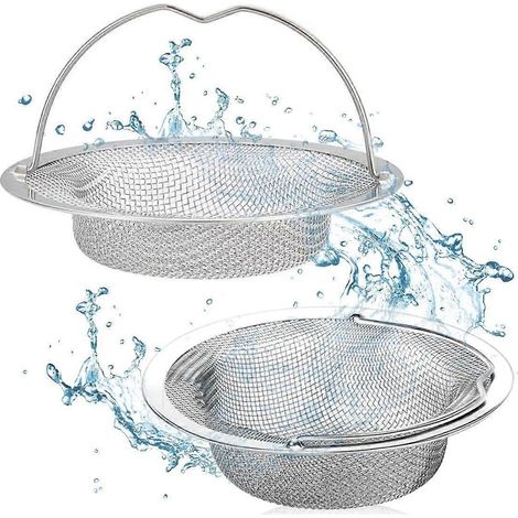 Lot de 2 crépines d'évier, crépine d'évier en acier inoxydable, crépine d'évier (1/5)