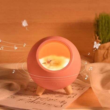 Veilleuse LED charge créative dessin animé veilleuse mignon chat mignon animal maison usb tactile atmosphère lumière chaL212 (1/2)