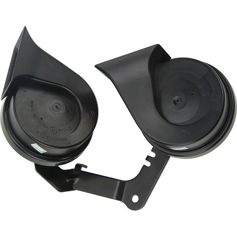 Avertisseur sonore automobile noir haut/bas avec support pour Tesla Model Y 2020-2023, klaxon de rechange en forme de corne (1/5)