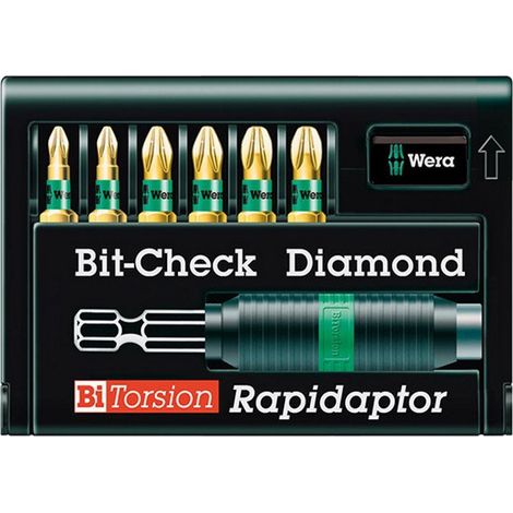 Surtido de puntass PZ, 7 unidades, puntas Check Diamond Rapidaptor