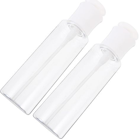 Botella de loción, botella con bomba dosificadora, botella de crema práctica, 500 ml, paquete de 2, blanca, hecha de PP y PET, ligera y adecuada para su uso, para manos y (1/5)