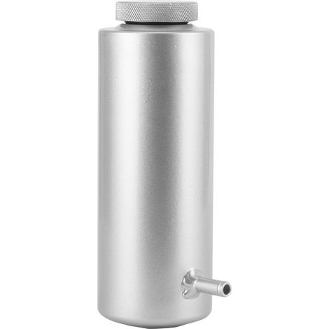3x7,5-Zoll-Kühlmittel-Ölauffangbehälter, Überlaufbehälter aus Aluminiumlegierung, universell, 800 ml/27 oz, silberfarben (1/5)