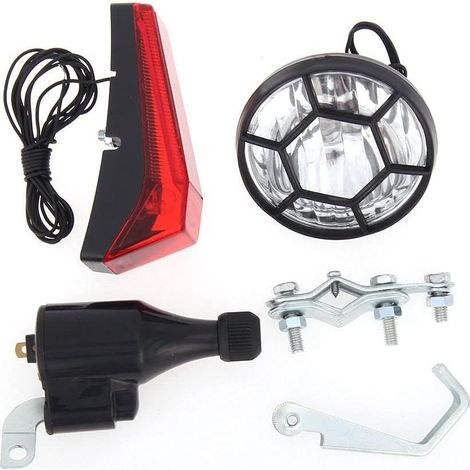 Motorized bicycle light for bikes with dynamo friction generator, 6V 3W rear light, bicycle accessories (1/5)