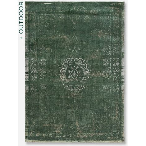 DISEÑO DE MEDALLONES - ALFOMBRA DE MEDALLONES DEL MUNDO DESVANECIDO - Fabricada en Bélgica  - Acabado a Mano - Antideslizante Natural - 100% Algodón - Bosque Majestuoso - 80 x 150 CM