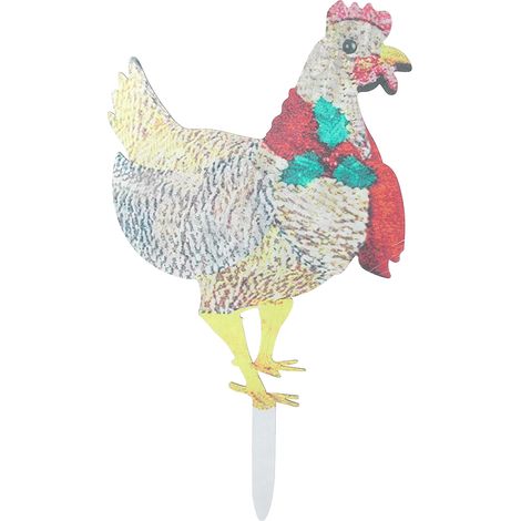 Huhn mit Weihnachtsschal-Dekoration, inklusive eingebauter Batterie (1/5)