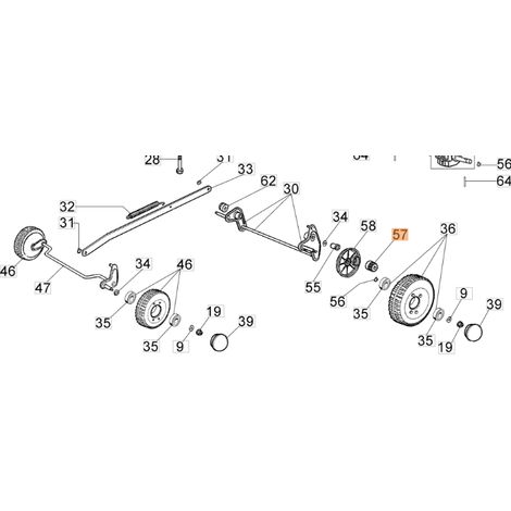 Ritzel für Rasenmäher Modelle MAX48TBG ORIGINAL EMAK 66060537R