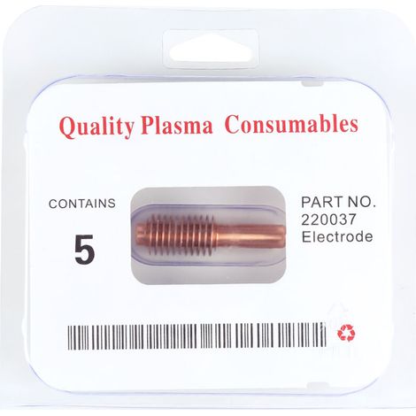 5pcs Plasma Tip électrode 220037 Plasma Cutter Torche Consommables pour MAX1650 Accessoires et pièces détachées pour fer à souder électrique (1/5)