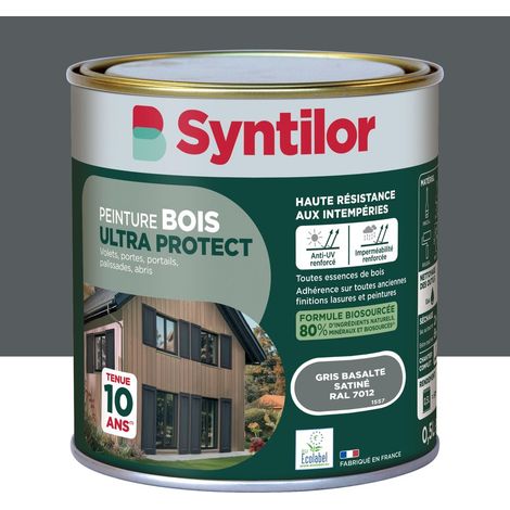 Vernice per legno da esterni Ultra Protect SYNTILOR, grigio basalto, finitura satinata, 0,5 l SYNTILOR (1/5)