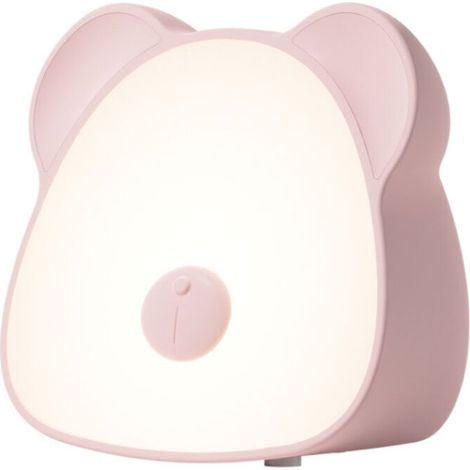 Veilleuse pour enfants, lampe LED rechargeable, lampe de chevet multicolore, luminosité réglable, commutateur 3 couleurs, soin des yeux,Décor de chambre de bébé,lampe de table illusion(rose) (1/5)