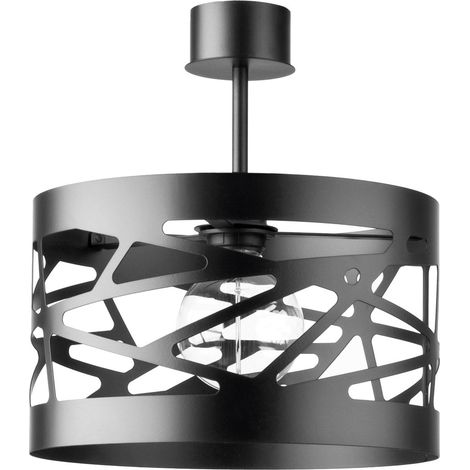 Schwarze Deckenlampe Modern aus Metall Ferva