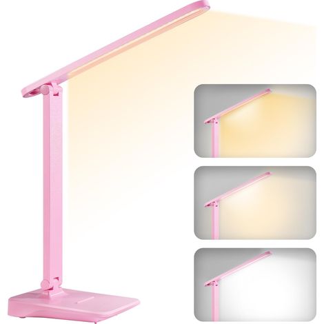Lampe de Bureau LED Sans Fil 1800 mAh, Rose (1/5)