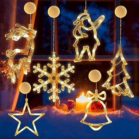 Rideau lumineux LED, ventouse pour éclairage de fenêtre LED, éclairage de tableau, lustre de fenêtre, rideau lumineux LED pour fenêtre, guirlandes lumineuses, guirlandes de Noël. (1/5)