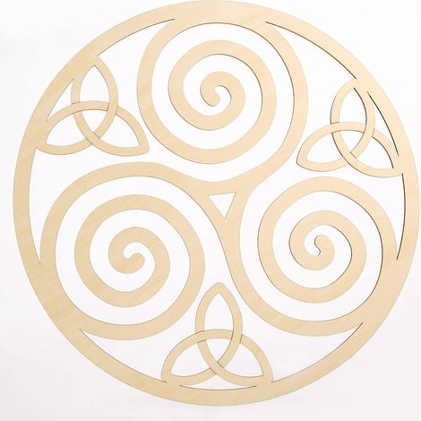 Décoration murale en bois avec nœuds (symboles irlandais, triple hélice celtique, celtique) (1/5)