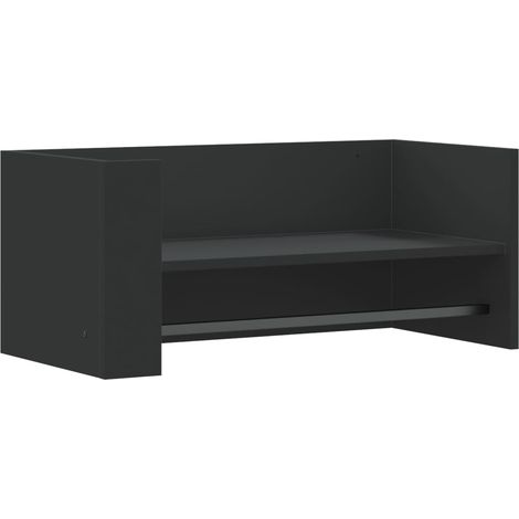 Maison Exclusive - Wandregal Schwarz 70,5x35x30,5 cm Holzwerkstof