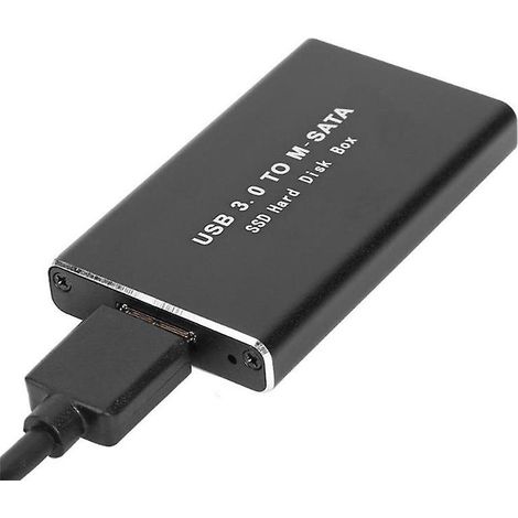 Boîtier SSD MSATA vers USB 3.0 pour disque dur externe, adaptateur pour disques de 30 x 50 mm et 30 x 30 mm. (1/5)