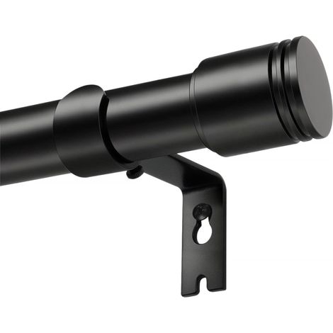 Tringle à Rideau Noire - 1 Pièce - Métal Robuste - Extensible 80 à 148 cm - Pour Salon et Chambre - Diamètre 25 mm (1/5)