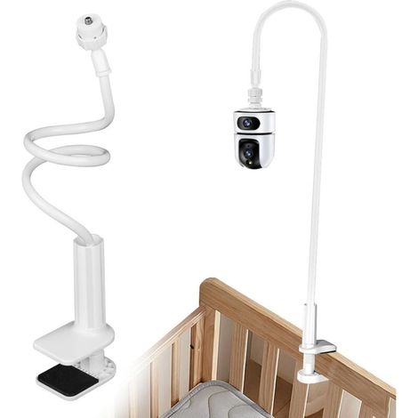 1pcs Blanc Mural Caméra Support de Caméra à Clipser, Rotatif à 360 Degrés, Support de Camera Exterieur/Intérieur avec Filetage 1/4" pour Système de Surveillance à Domicile