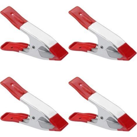 ALLIANDISPinces à ressort en métal robustes, pinces multi-usages pour camping, bâches, travaux manuels, 14 cm, lot de 4 (1/4)