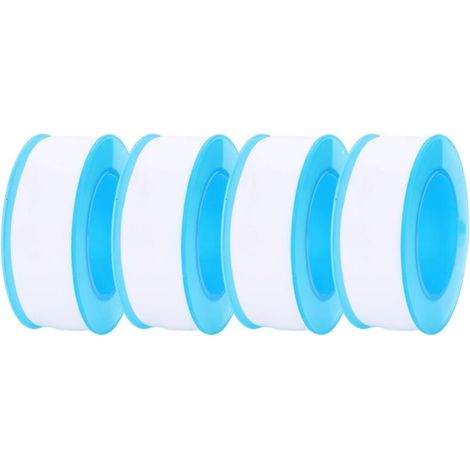 Un paquet de 4 rubans de plombier en PTFE pour éviter les fuites dans les tuyaux, les pommes de douche et les drains, l'un mesure environ 7 mètres (1/5)