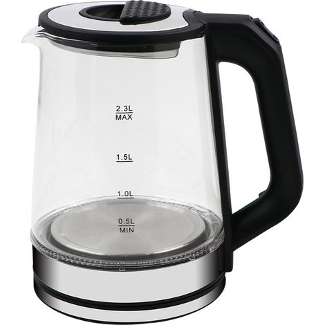 Bouilloire électrique en verre borosilicate haute résistance, bouilloire électrique domestique, bouilloire électrique à vapeur bleue, bouilloire santé (1/5)
